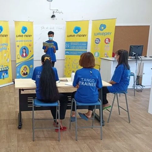 SISU trainees learning call centre skills in classroom
