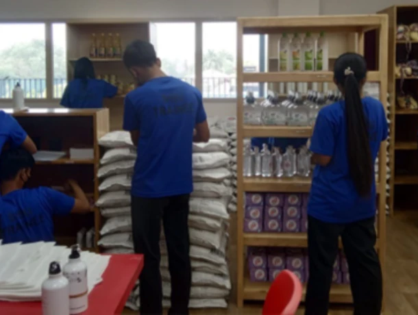 SISU trainees learning stock taking